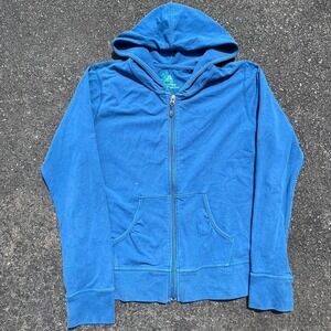 Vintage Nike ACG Thermal Fit blue zip up hoodie size M